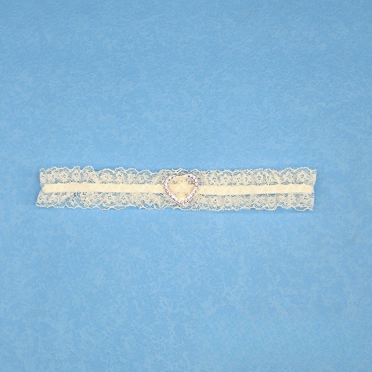 TH72--Lace bow rhinestone elastic thigh garter leg ring