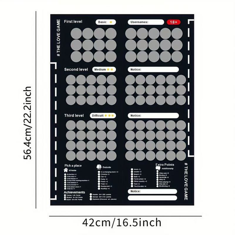 25621--New couple scratch card game card to promote love scratch poster date night surprise 104 difficulty