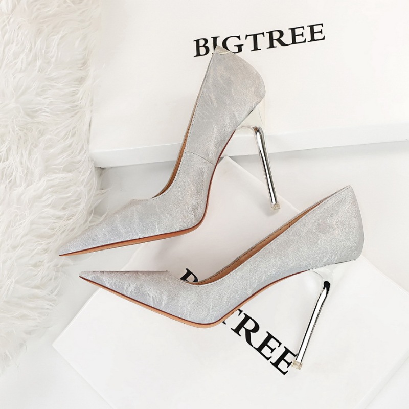 3169-2--Shallow mouth pointed toe stiletto ultra-high heel sexy nightclub high heels single shoes