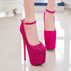 6678-6--Super high stilettos 19cm sky-high sexy nightclub women's shoes