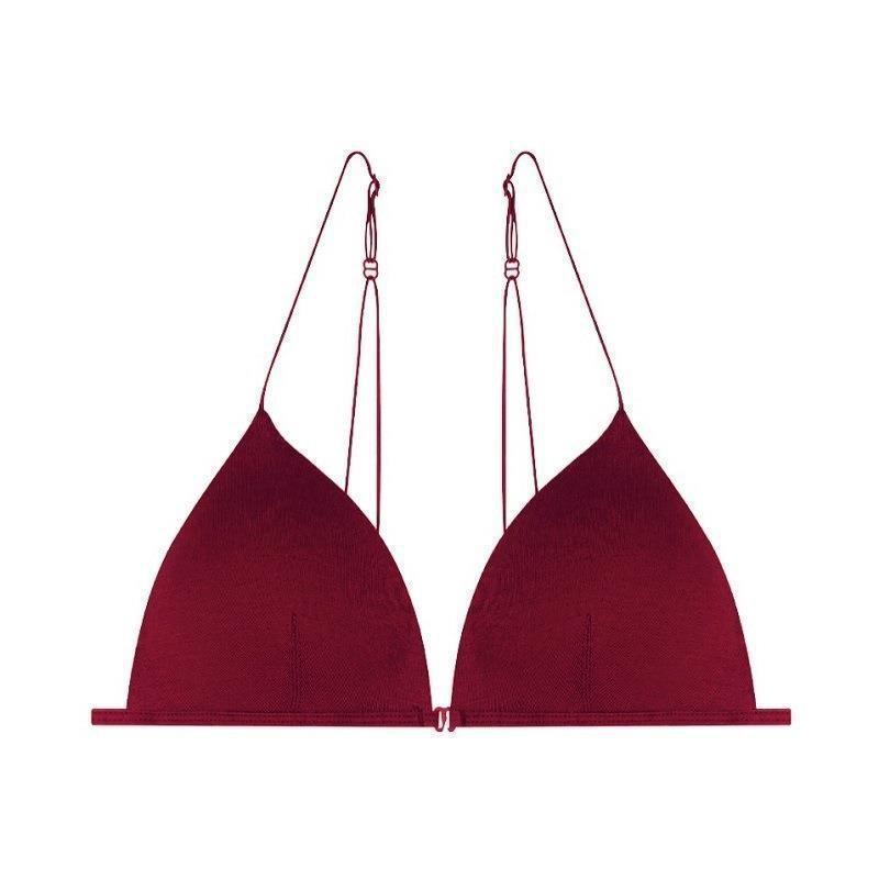 X8669--French sexy lingerie for women, front-buckled triangle cup, no steel ring Bra