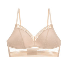 2126--Backless Thin Bra Lace Sexy No Wire Gathered U-Shaped Beautiful Back Bra