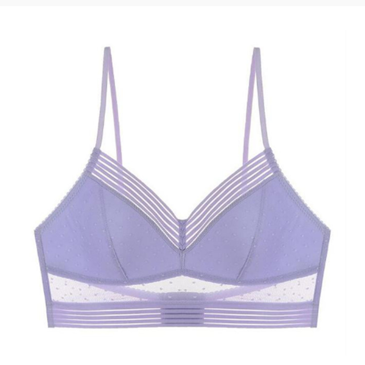 2126--Backless Thin Bra Lace Sexy No Wire Gathered U-Shaped Beautiful Back Bra