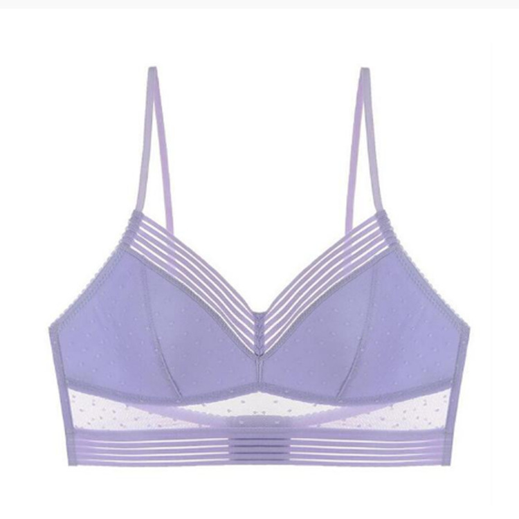 2126--Backless Thin Bra Lace Sexy No Wire Gathered U-Shaped Beautiful Back Bra