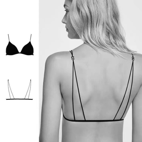 X8669--French sexy lingerie for women, front-buckled triangle cup, no steel ring Bra