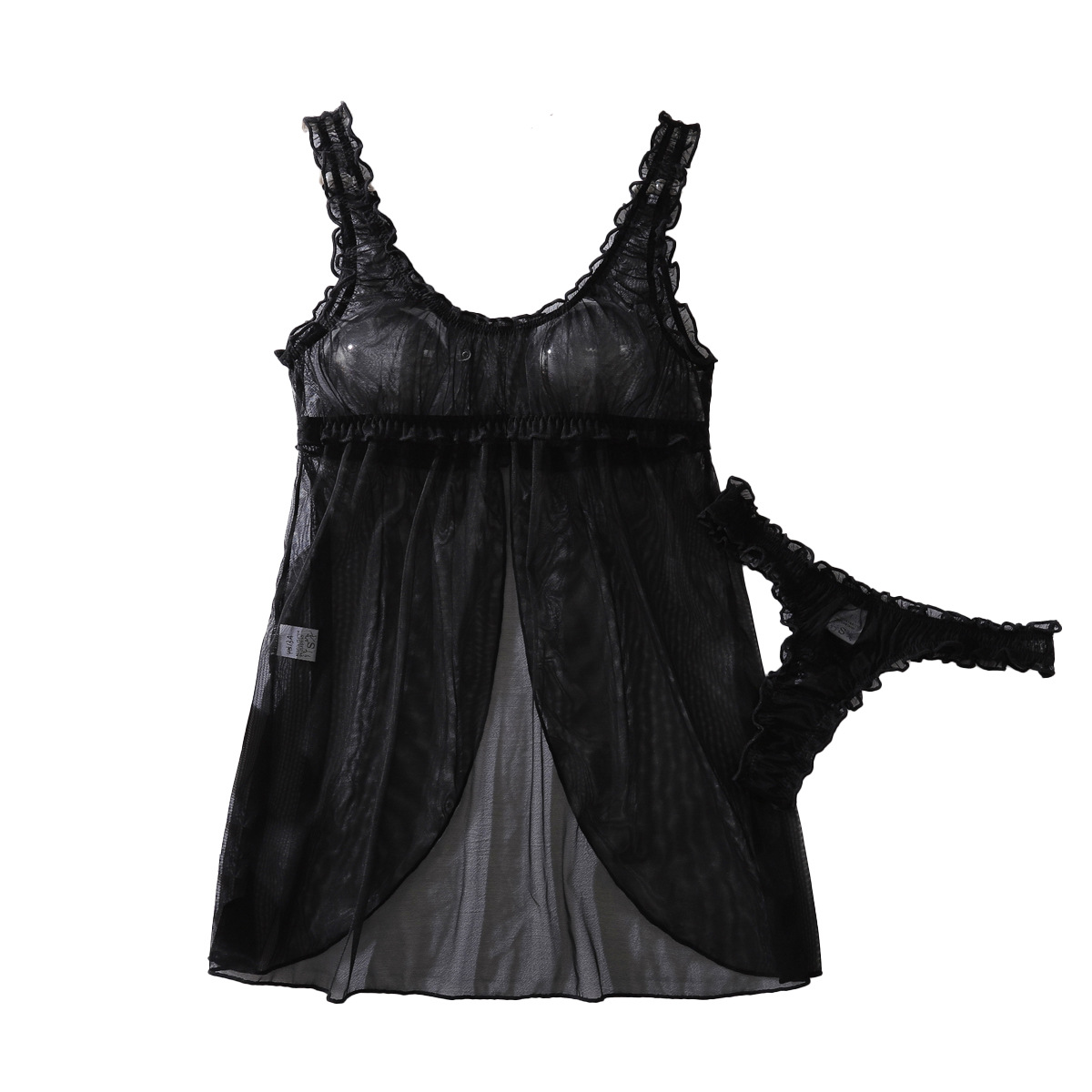 XZ4813A--Lace-trimmed, alluring, figure-shaping, sexy slit slip dress