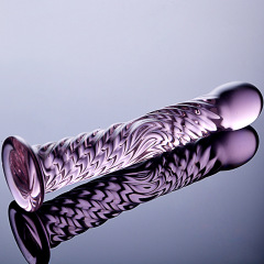 HF6-Colorful and alluring glass realistic penis masturbation devices