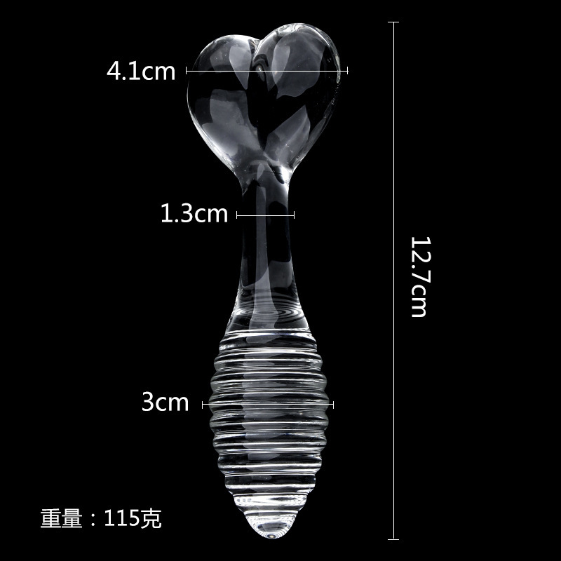 RF6648--Crystal Trace Manual Crystal Dildo for Female Anal Use