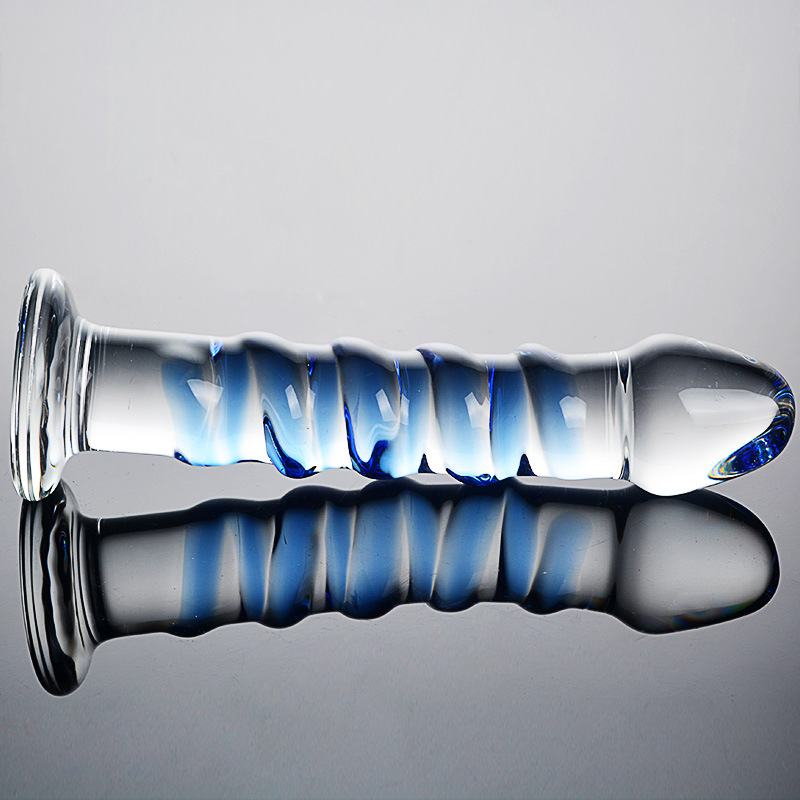 HF028-Glass crystal realistic penis masturbation anal sex toy