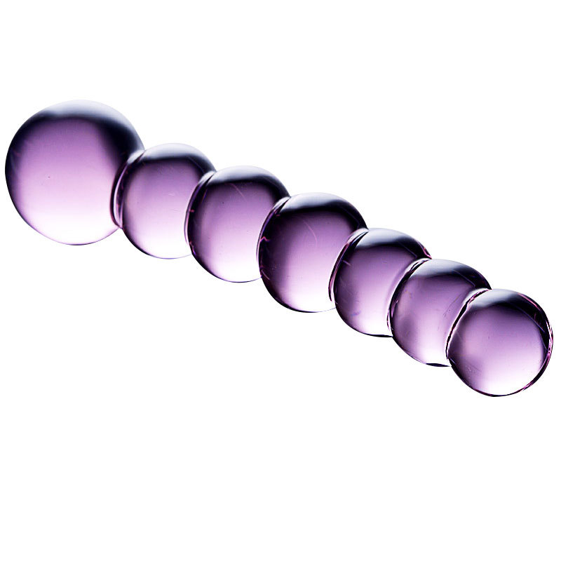 HF14--Seven-bead Crystal Glass Anal Plug