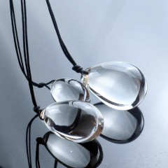 RF6623--Egg-shaped manual crystal anal plug three-piece set
