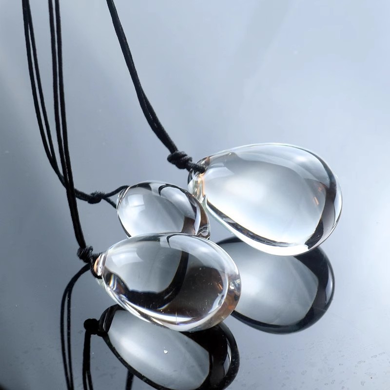RF6623--Egg-shaped manual crystal anal plug three-piece set