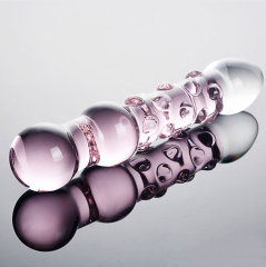 HF024-Double-headed glass dildo anal plug masturbator