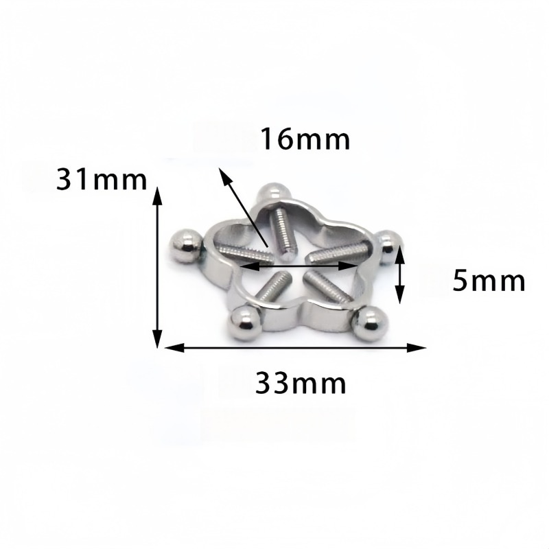HY3383--Plum blossom stainless steel adjustable nipple clamp with perforation