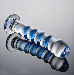 HF028-Glass crystal realistic penis masturbation anal sex toy
