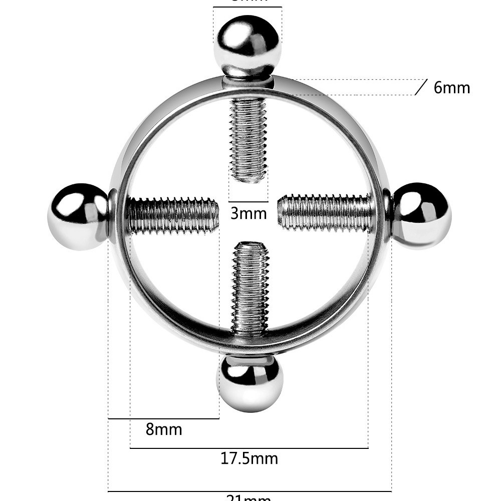 G002--High-end stainless steel adjustable nipple clamp with perforations