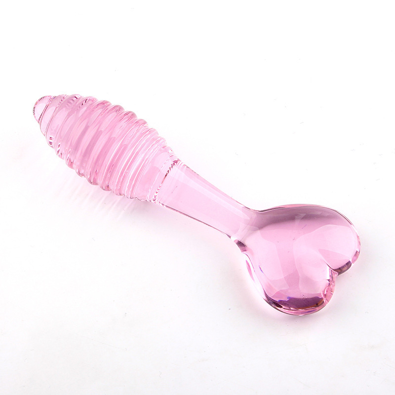 RF6648--Crystal Trace Manual Crystal Dildo for Female Anal Use
