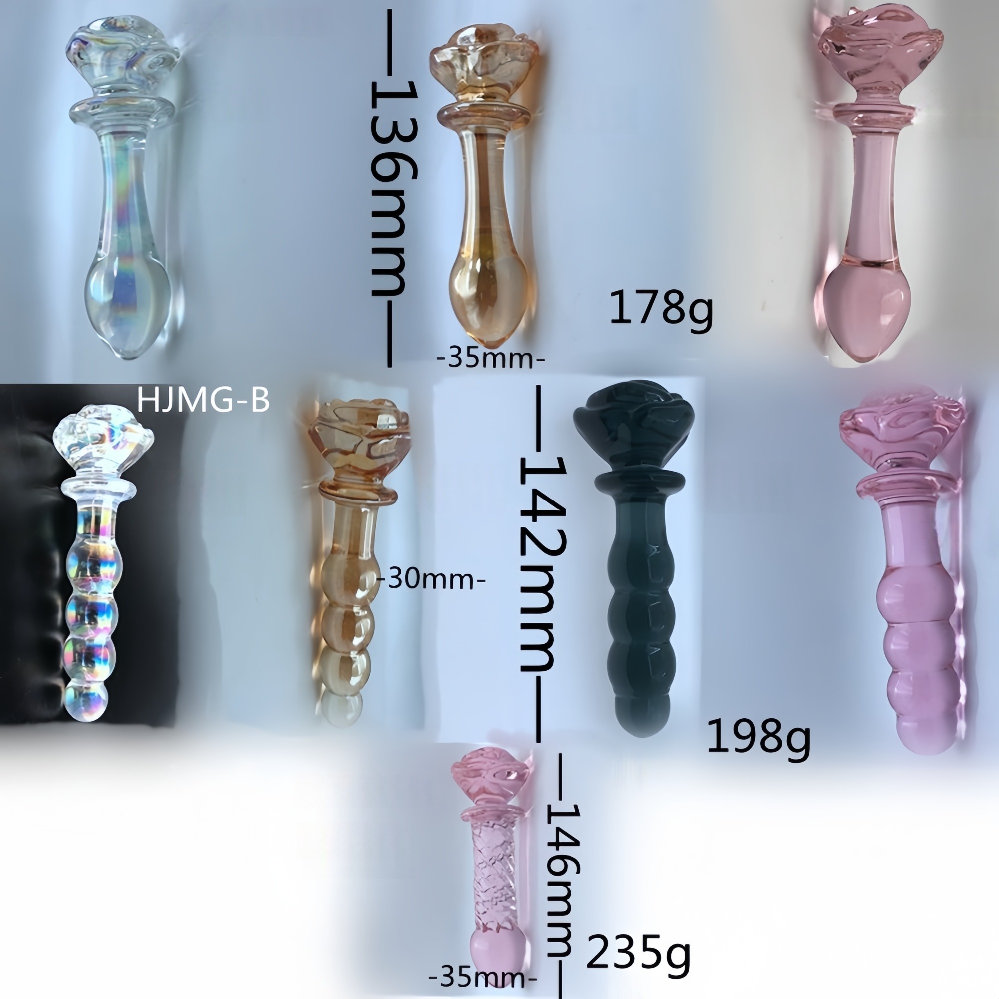 RF6668--Fairy wand vibrator/glass crystal dildo