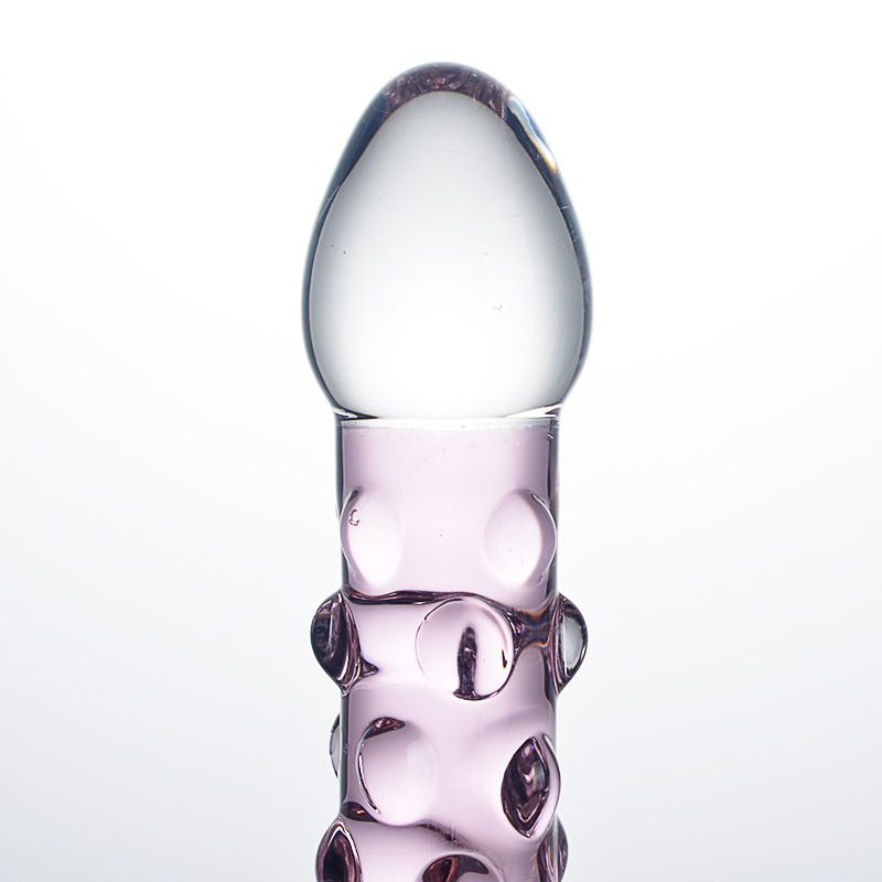 HF024-Double-headed glass dildo anal plug masturbator