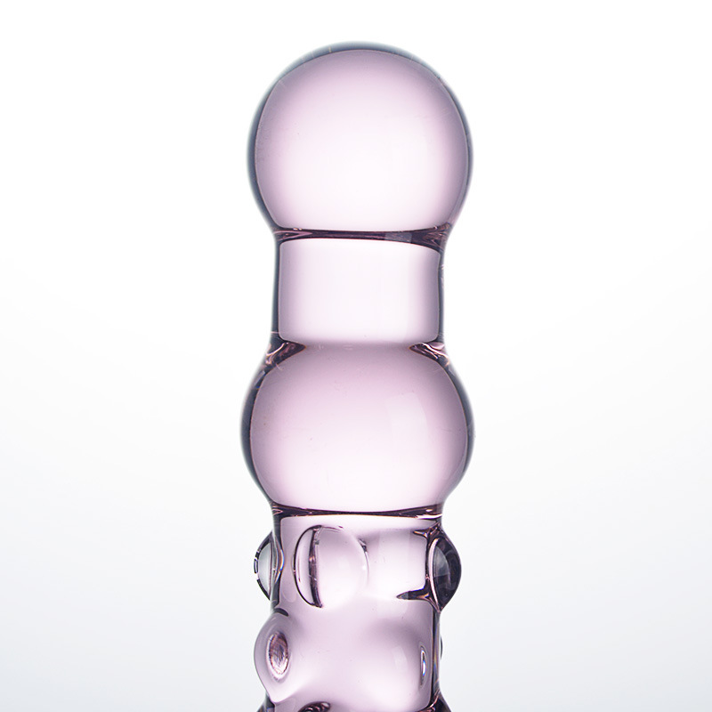 HF024-Double-headed glass dildo anal plug masturbator