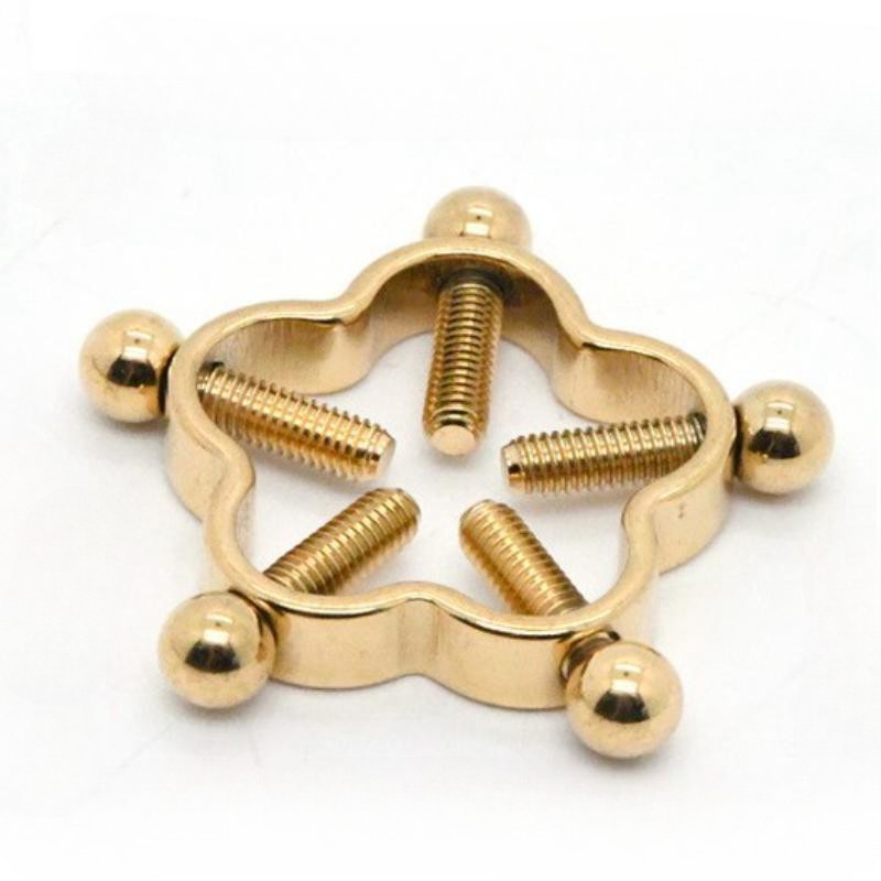 HY3383--Plum blossom stainless steel adjustable nipple clamp with perforation