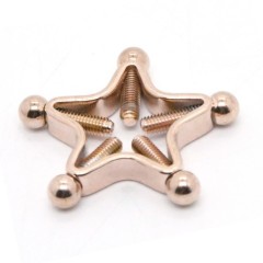 HY3382--Star-shaped Stainless Steel Adjustable Nipple Clip with Piercing