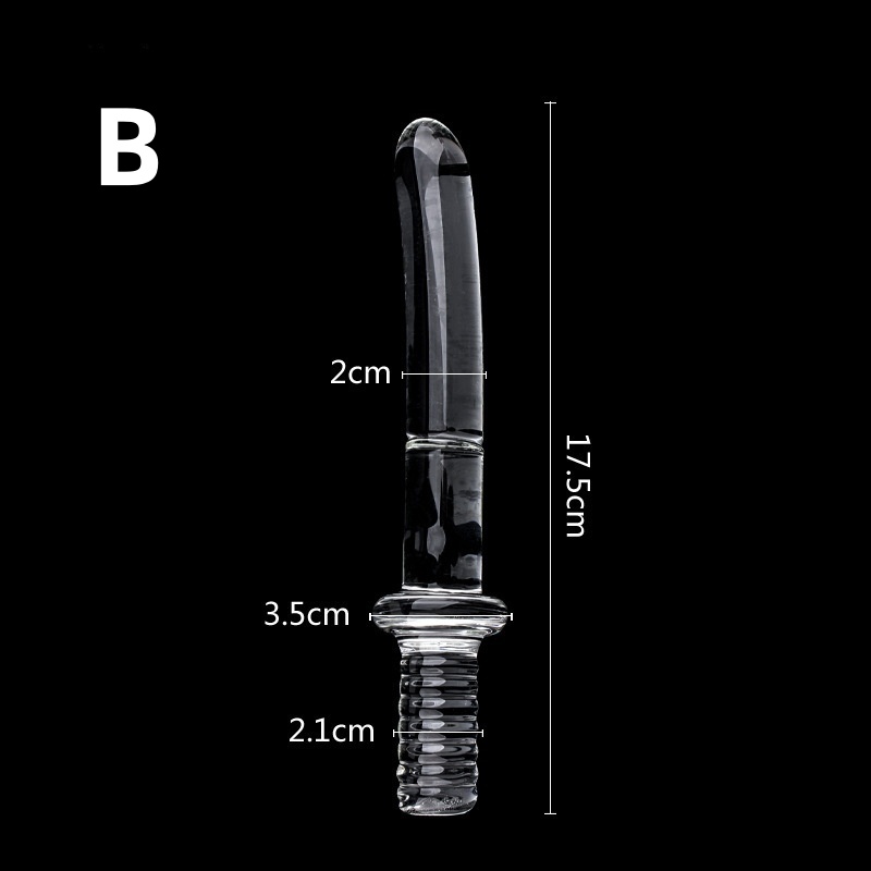 RF6651--Crystal Trace Manual Crystal Dildo