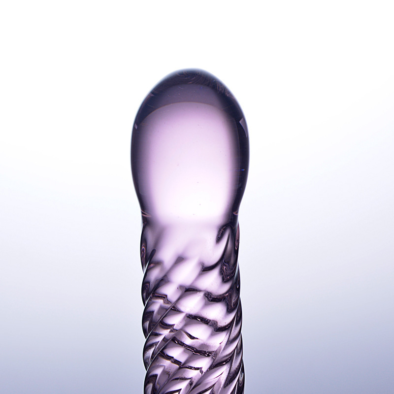 HF6-Colorful and alluring glass realistic penis masturbation devices