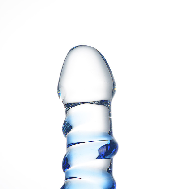 HF028-Glass crystal realistic penis masturbation anal sex toy