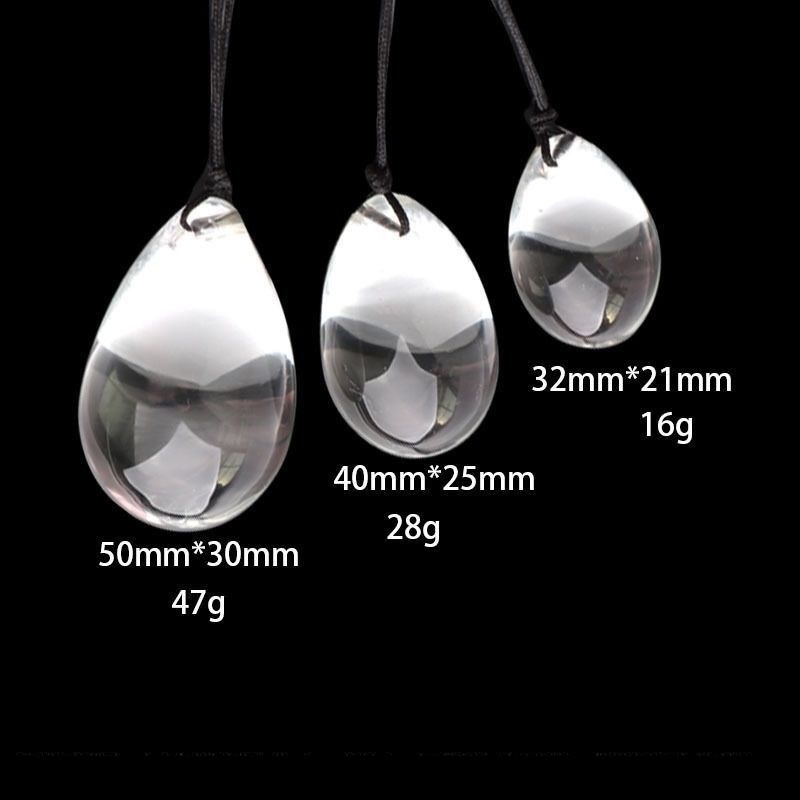 RF6623--Egg-shaped manual crystal anal plug three-piece set