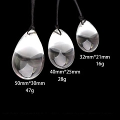 RF6623--Egg-shaped manual crystal anal plug three-piece set