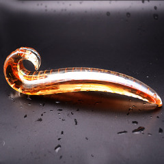 HF24-Transparent Crystal Male Penis Glass Ice and Fire Stimulator for Men and Women