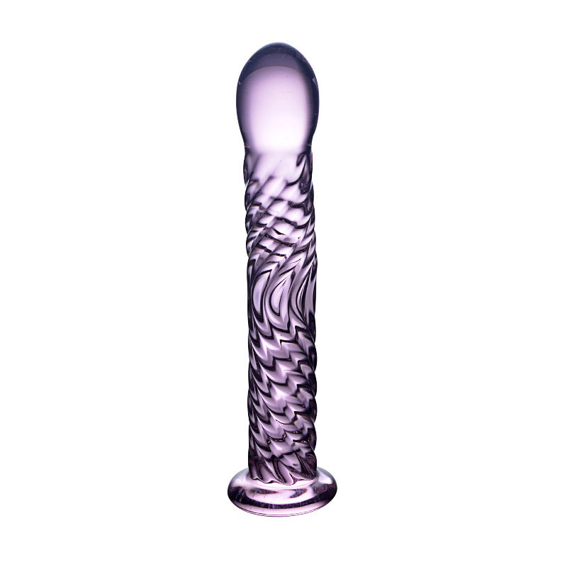 HF6-Colorful and alluring glass realistic penis masturbation devices