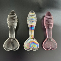 RF6648--Crystal Trace Manual Crystal Dildo for Female Anal Use