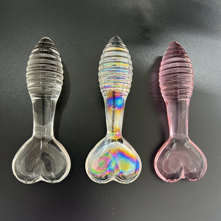 RF6648--Crystal Trace Manual Crystal Dildo for Female Anal Use