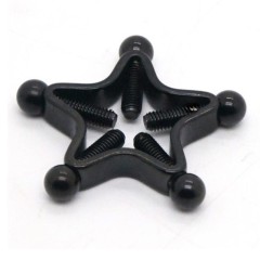 HY3382--Star-shaped Stainless Steel Adjustable Nipple Clip with Piercing