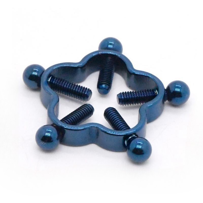 HY3383--Plum blossom stainless steel adjustable nipple clamp with perforation