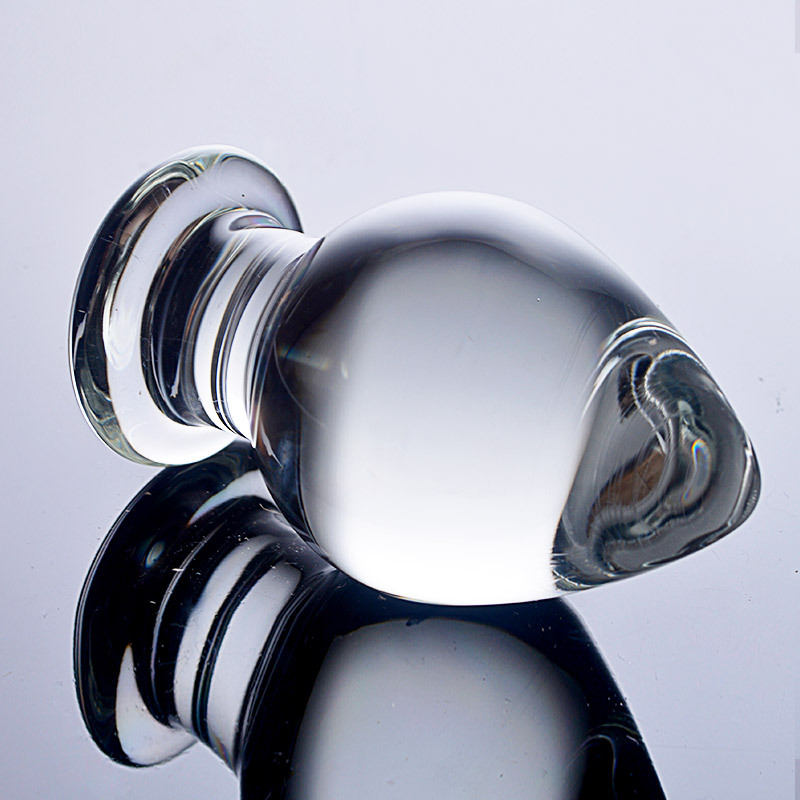 HF18--Transparent Crystal Anal Plug/Glass Dildo
