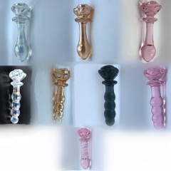 RF6668--Fairy wand vibrator/glass crystal dildo