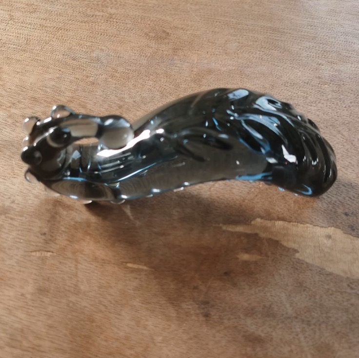 RF6654--Crystal Trace Manual Glass Dildo