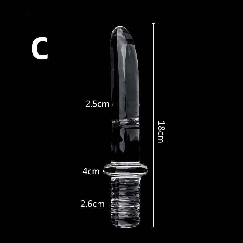 RF6651--Crystal Trace Manual Crystal Dildo