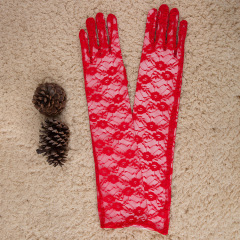 ST002--Long gloves (53cm) with lace trim