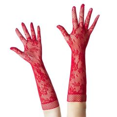 ST006--New Sexy Fishnet Lace Elastic Gloves