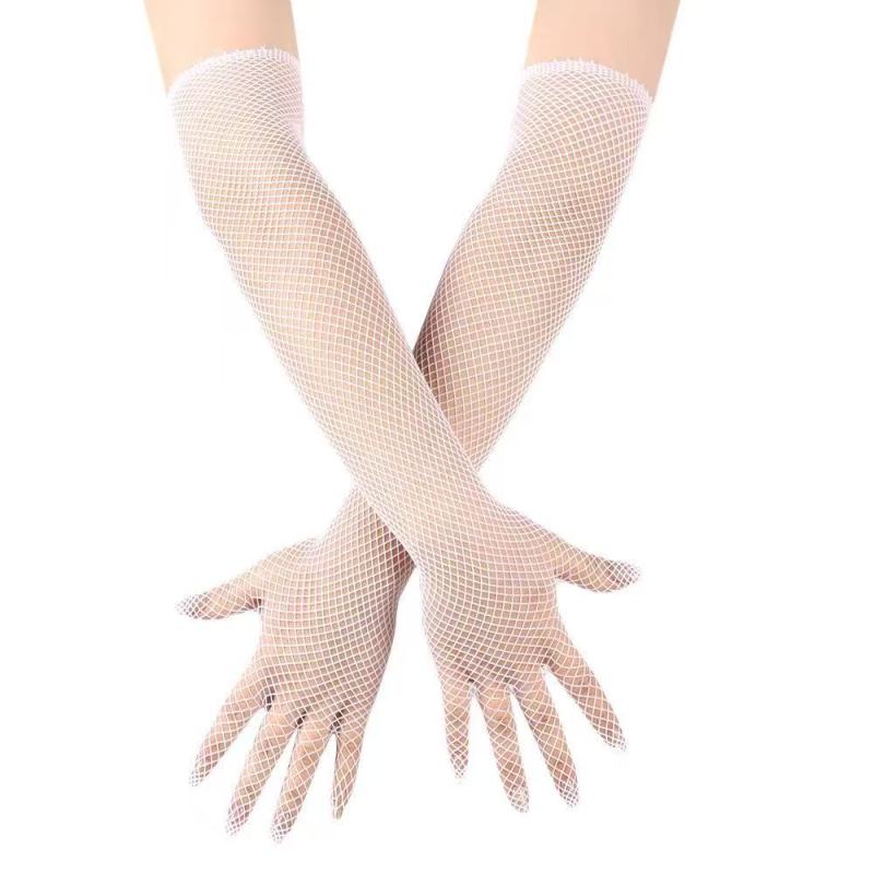 ST005--Elastic Long Lace Arm Gloves (No Rhinestones)