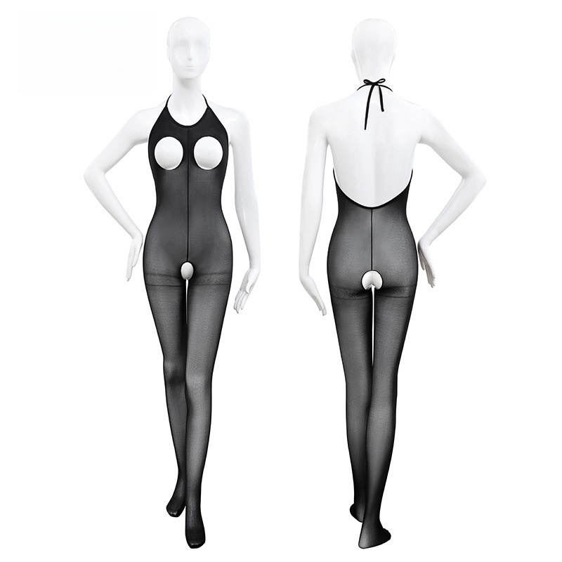 6676--Halter-neck, open-crotch, halter-neck pantyhose