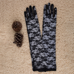ST002--Long gloves (53cm) with lace trim