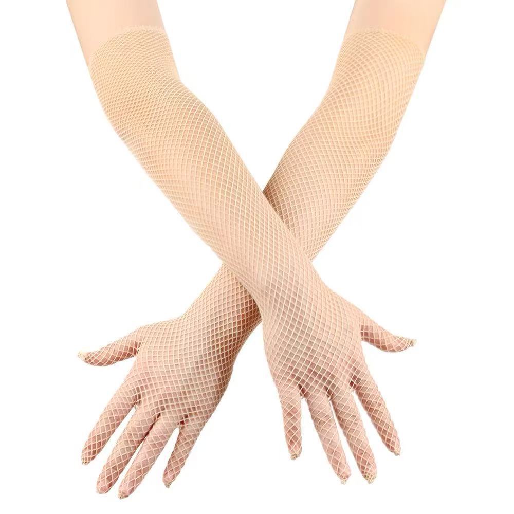 ST005--Elastic Long Lace Arm Gloves (No Rhinestones)