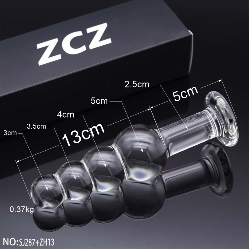 SJ287+ZH13-Crystal Penis Anal Plug