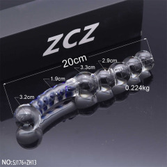 SJ176+ZH13-Crystal Penis Anal Plug