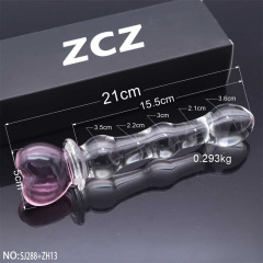 SJ288+ZH13-Crystal Penis Anal Plug